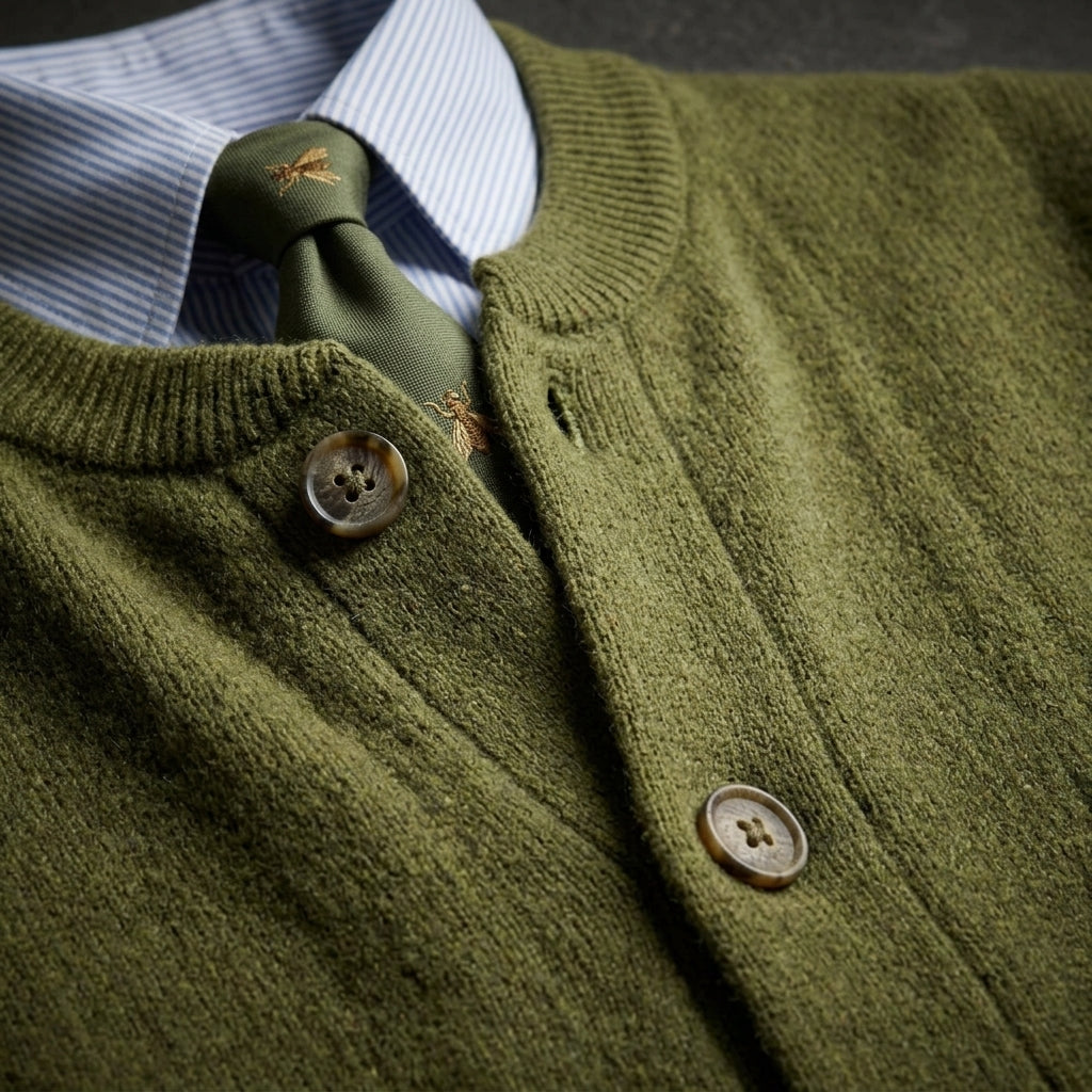 Cardigan en maille boutonné sur le devant