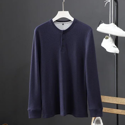 Vinthentic Signature wafelshirt met lange mouwen