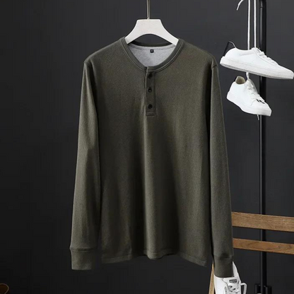 Vinthentic Signature wafelshirt met lange mouwen