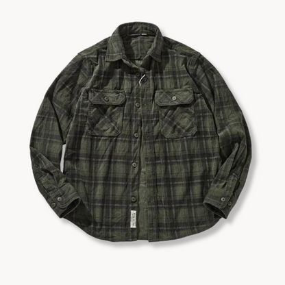 Klassisk ternet flannelskjorte til mænd