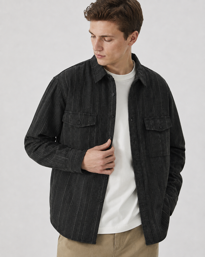 Kuvioitu napitettava overshirt-paita