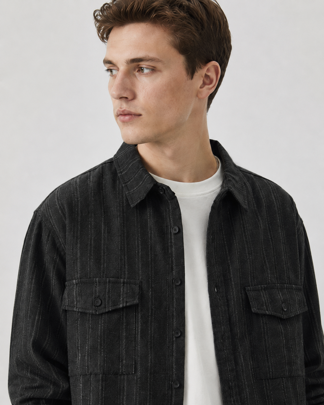 Kuvioitu napitettava overshirt-paita