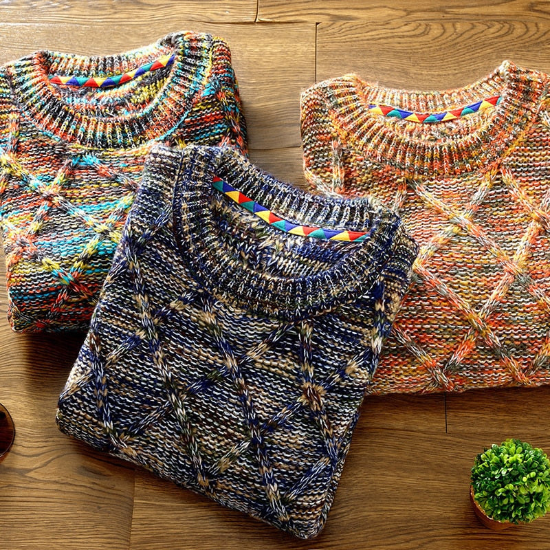 Sweter męski o kroju slim Rochus