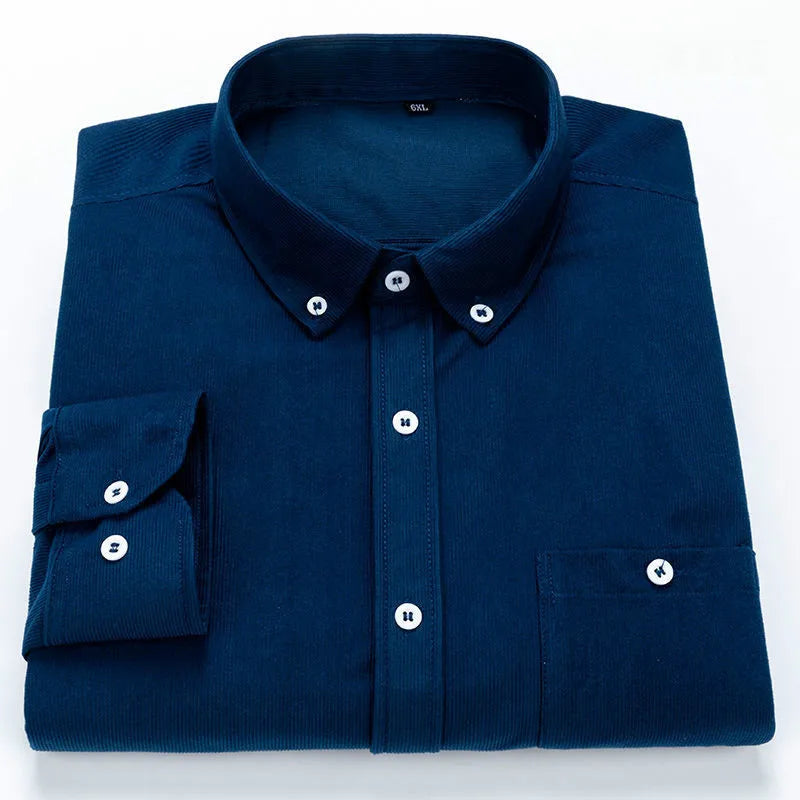 Chemise boutonnée en velours côtelé Andrea Boscoli