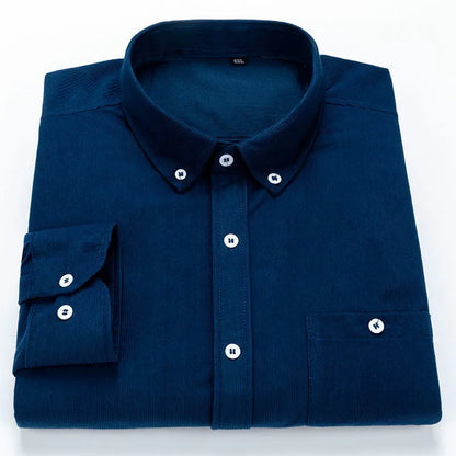 Chemise boutonnée en velours côtelé Andrea Boscoli