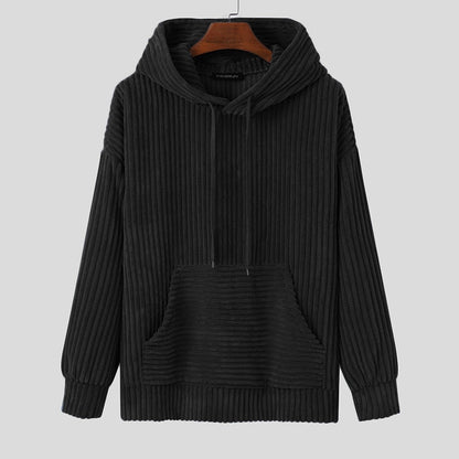 Les fløjlsriflet hættetrøje