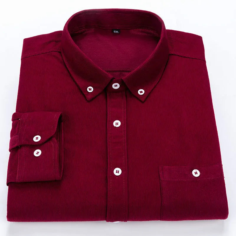 Chemise boutonnée en velours côtelé Andrea Boscoli