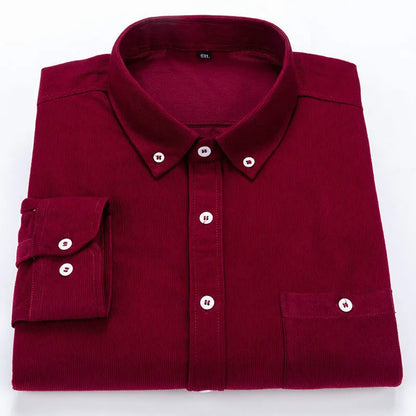 Chemise boutonnée en velours côtelé Andrea Boscoli