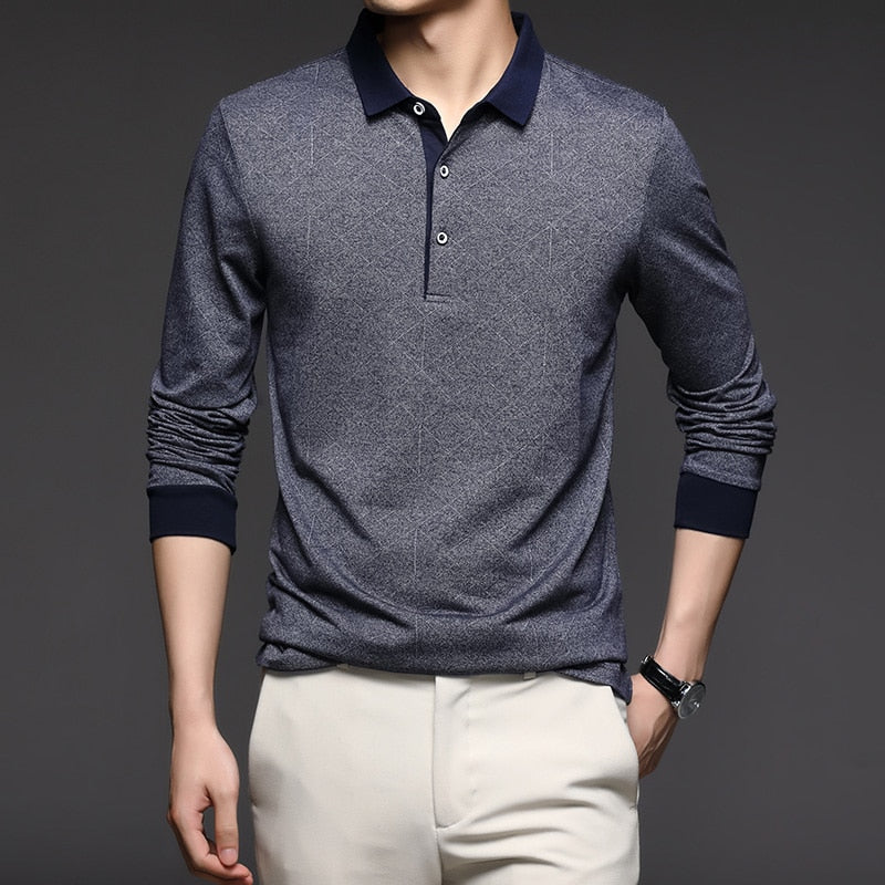 Polo de manga larga para hombre Belami