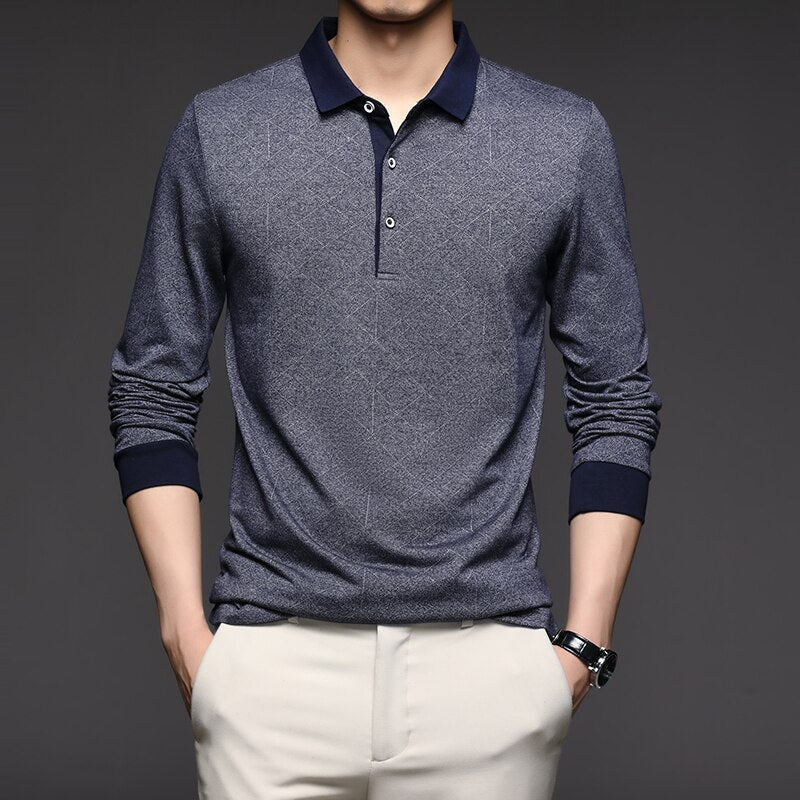 Polo de manga larga para hombre Belami