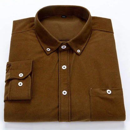 Chemise boutonnée en velours côtelé Andrea Boscoli