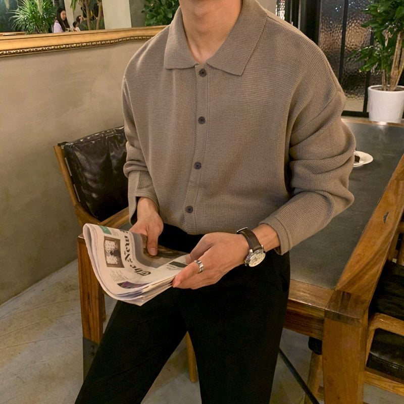 Galardo strikskjorte med knapper til mænd