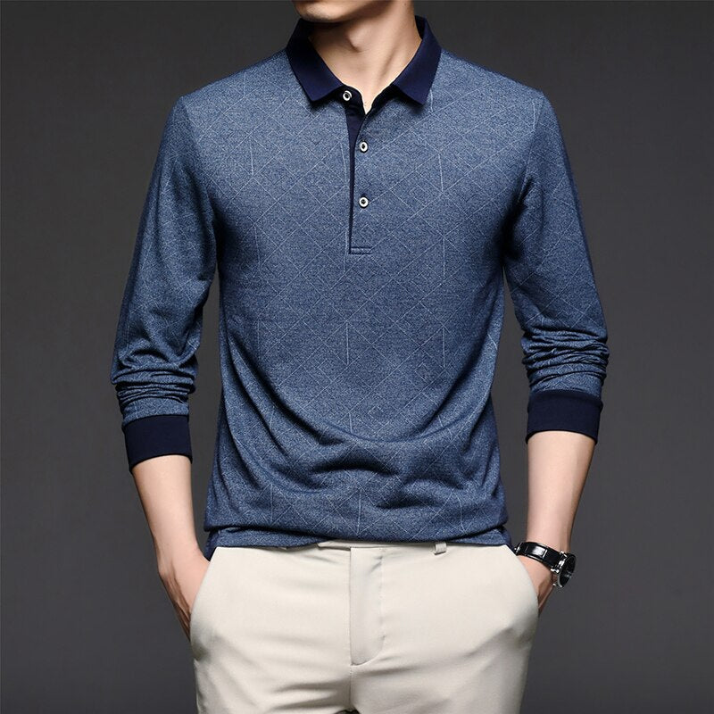 Polo de manga larga para hombre Belami