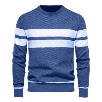 Pull en maille à col rond pour homme Paul Savin, coupe ajustée