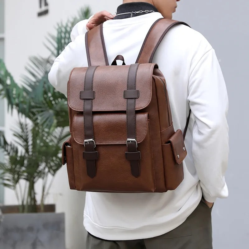 Saco de Homem em Pele de Estilo Vintage
