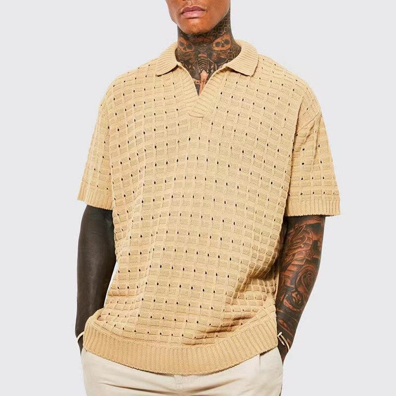 Gestricktes Poloshirt für Herren von Vinthentic Giovani