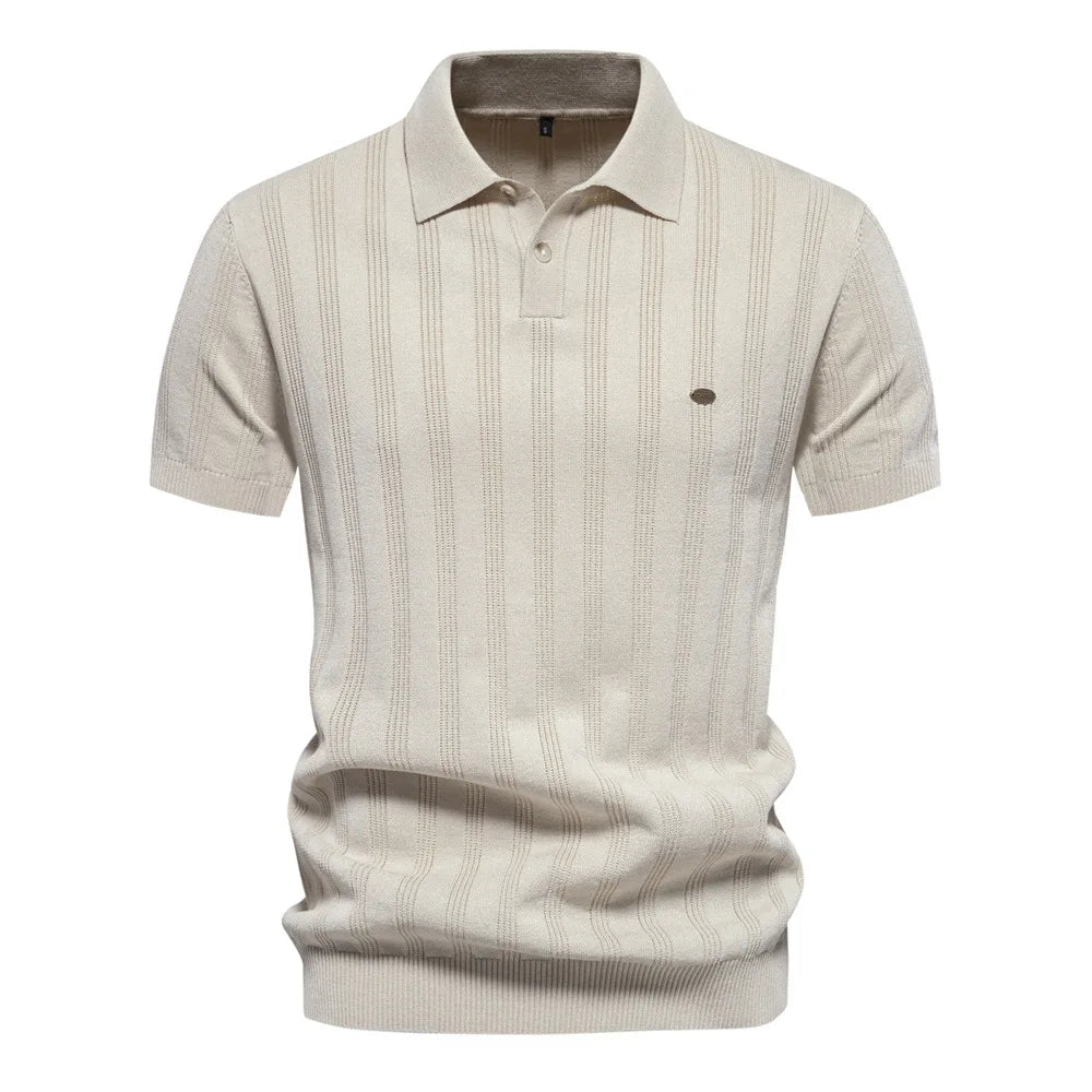 Leon Bonnat gebreid poloshirt