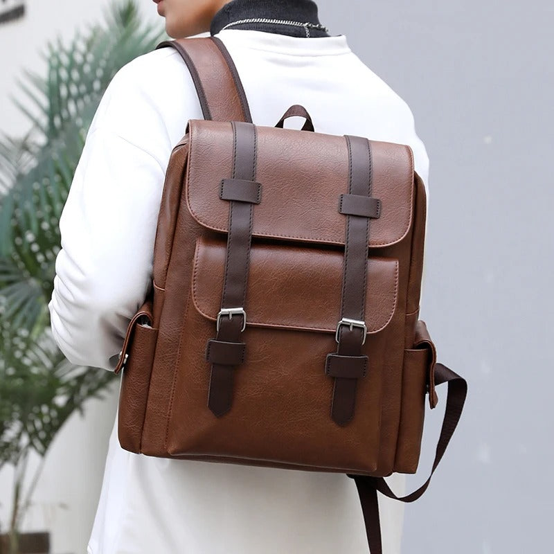 Saco de Homem em Pele de Estilo Vintage