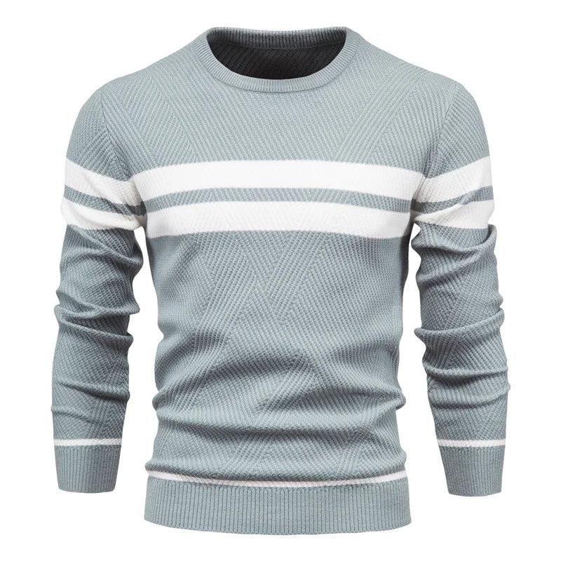 Pull en maille à col rond pour homme Paul Savin, coupe ajustée