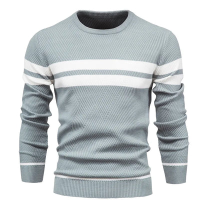 Pull en maille à col rond pour homme Paul Savin, coupe ajustée
