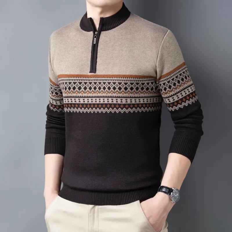 Sygnowany sweter Sanzio zapinany na zamek