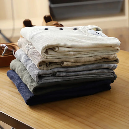 Vinthentic Signature wafelshirt met lange mouwen
