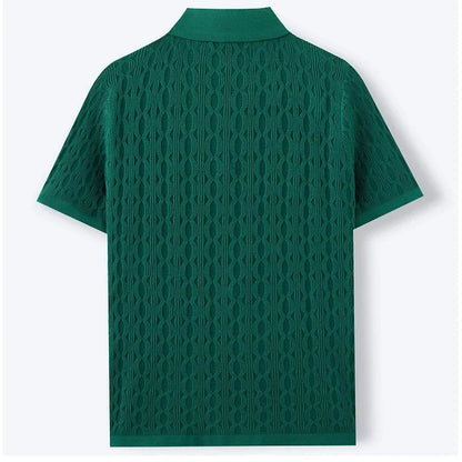 Max Bell Knitted Short Sleeve Polo Shirt