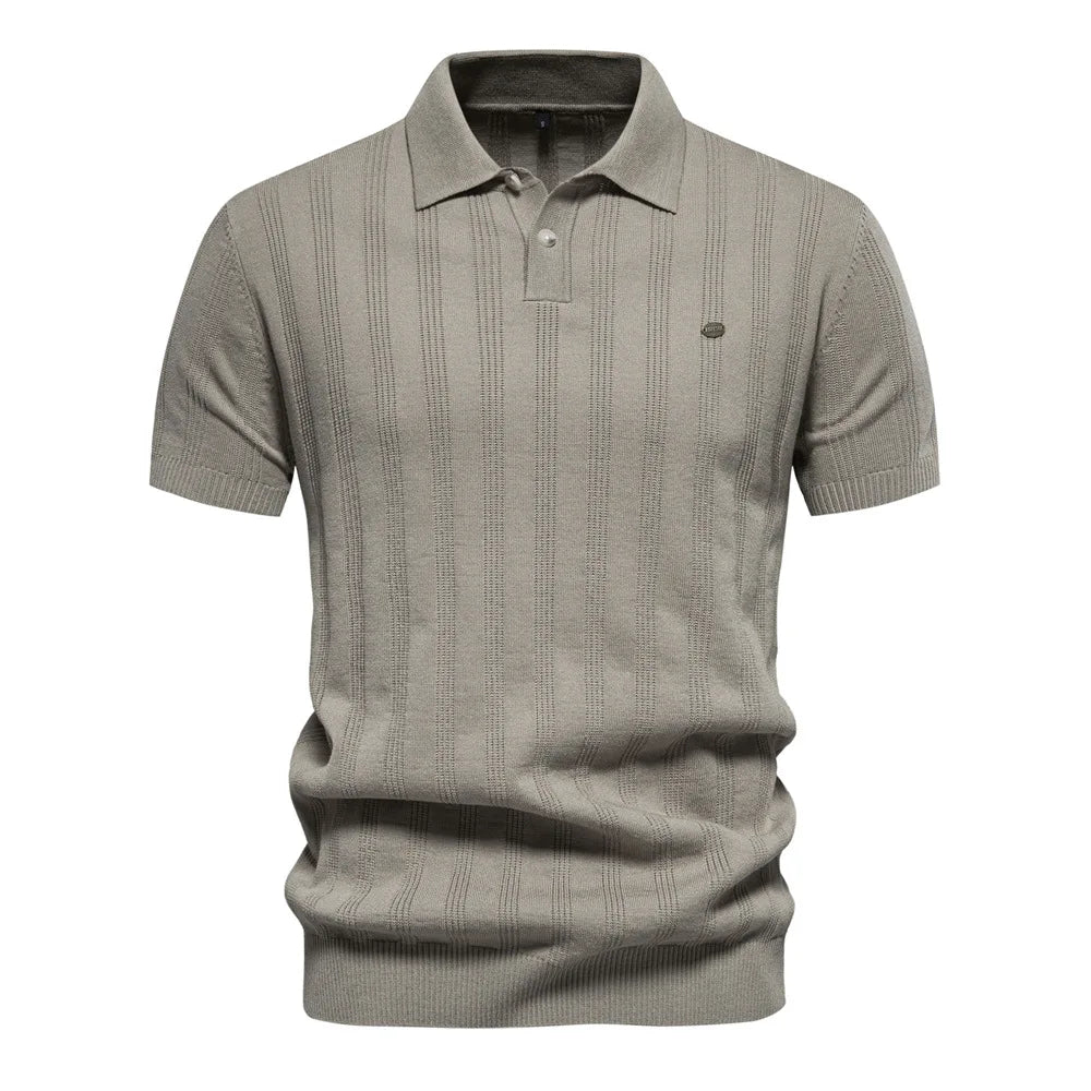 Leon Bonnat gebreid poloshirt