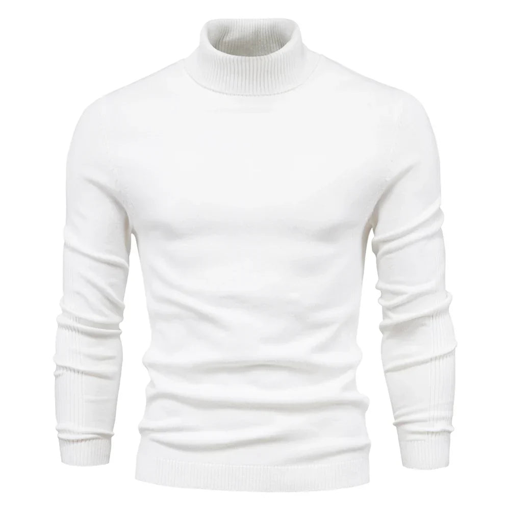 Alessio Moro Men Slim Fit Turtleneck Sweater Warm Winter Knit Pullover