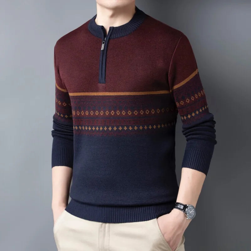 Sygnowany sweter Sanzio zapinany na zamek