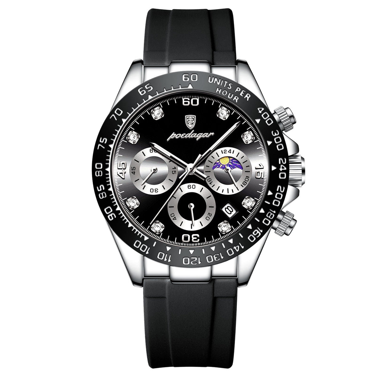 Poedagar Chronograph Fase Date-klocka