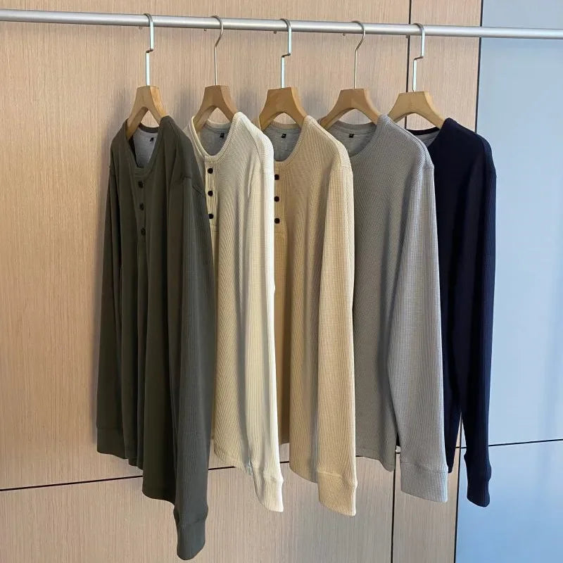 Vinthentic Signature wafelshirt met lange mouwen