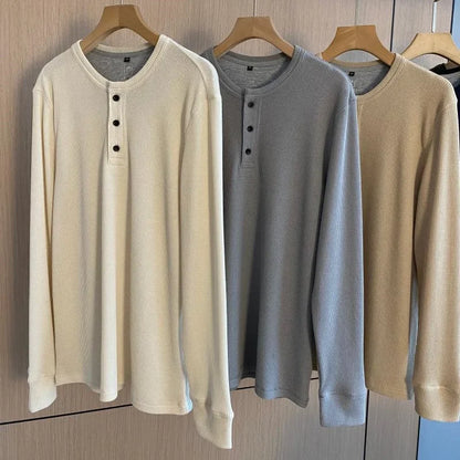 Vinthentic Signature wafelshirt met lange mouwen