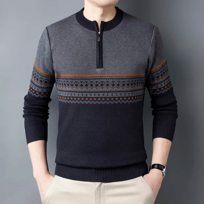 Sygnowany sweter Sanzio zapinany na zamek