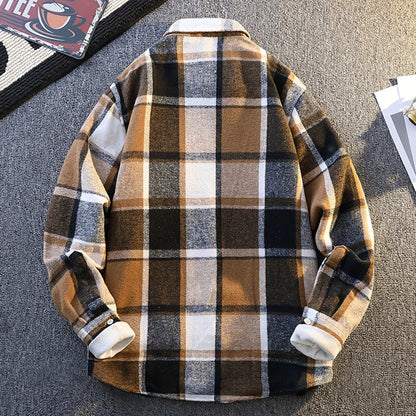 Camicia a quadri vintage da uomo Vinthentic a maniche lunghe