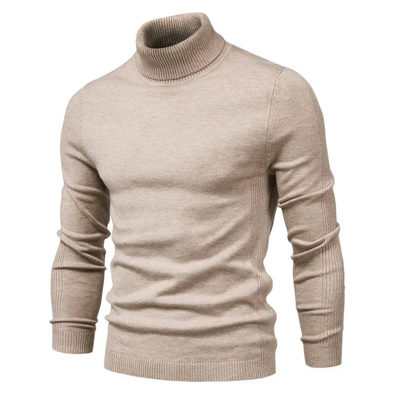 Alessio Moro Men Slim Fit Turtleneck Sweater Warm Winter Knit Pullover