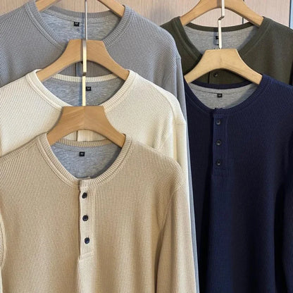 Vinthentic Signature wafelshirt met lange mouwen