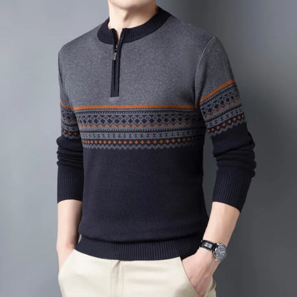 Sygnowany sweter Sanzio zapinany na zamek