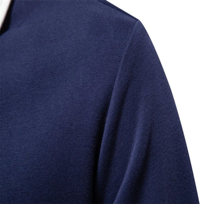 Sweter męski Matteo Sala z kołnierzykiem polo i długim rękawem