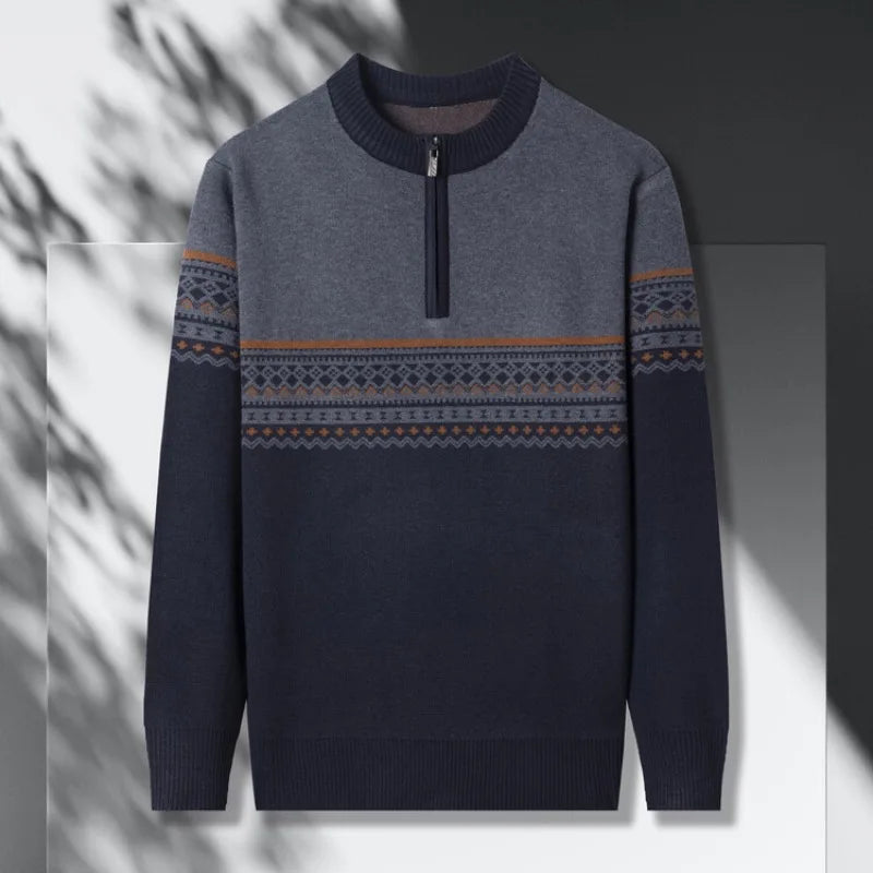 Sygnowany sweter Sanzio zapinany na zamek