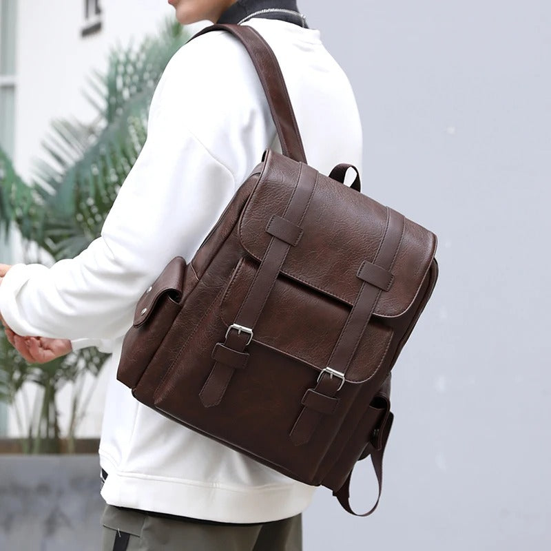 Saco de Homem em Pele de Estilo Vintage