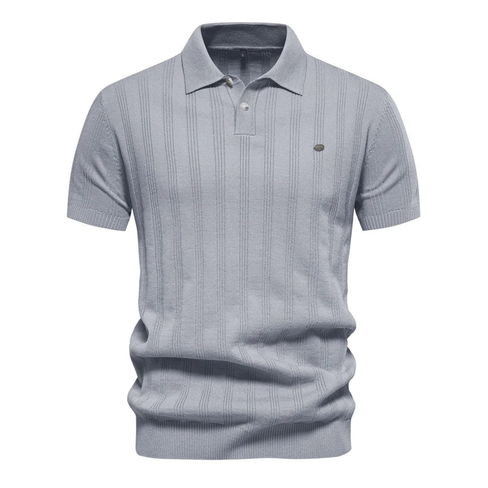 Leon Bonnat gebreid poloshirt