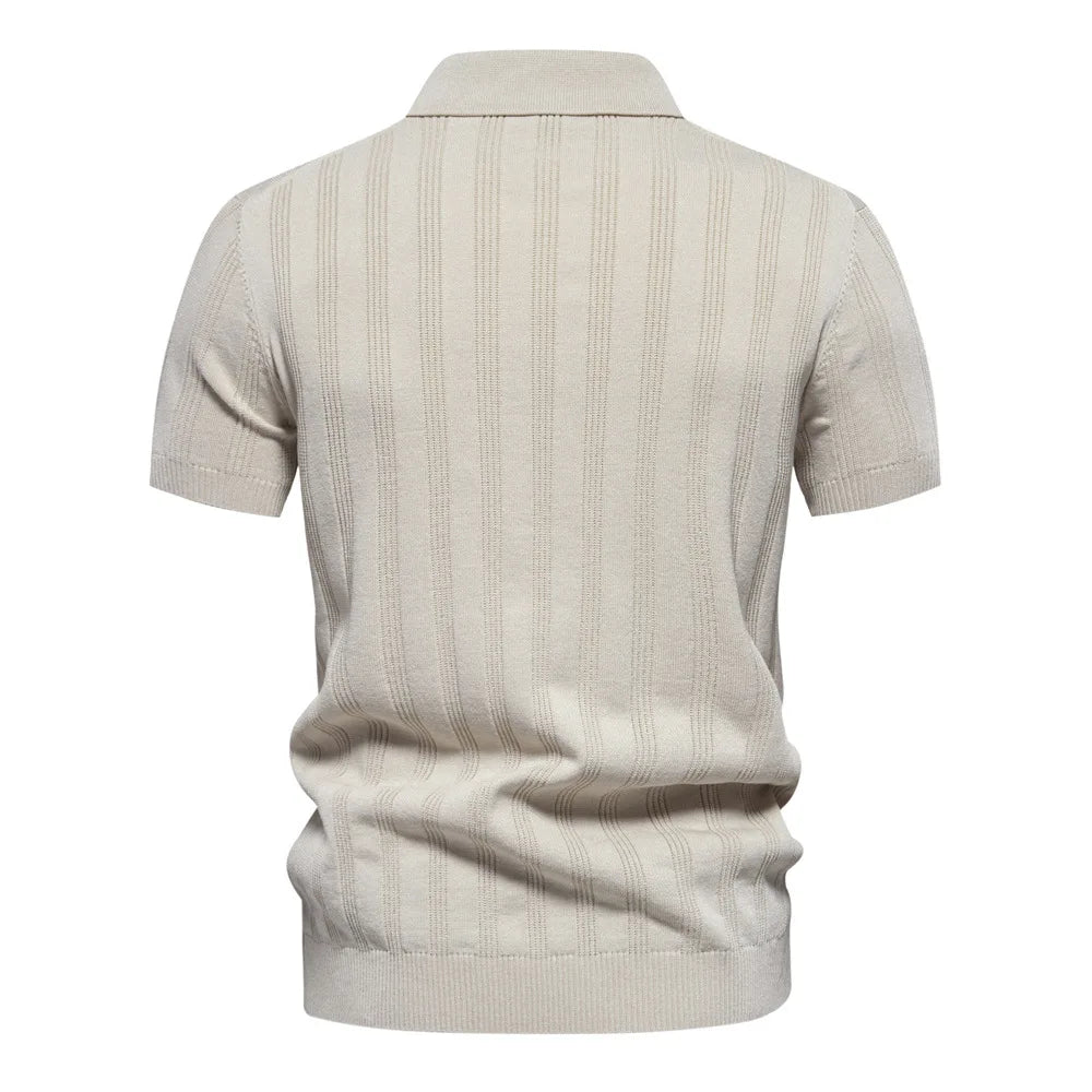 Leon Bonnat gebreid poloshirt