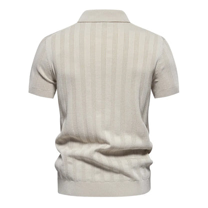Leon Bonnat gebreid poloshirt