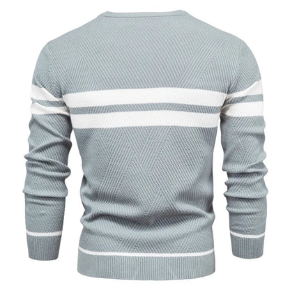 Pull en maille à col rond pour homme Paul Savin, coupe ajustée