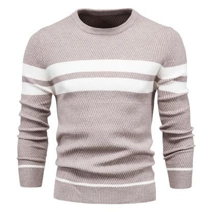 Pull en maille à col rond pour homme Paul Savin, coupe ajustée