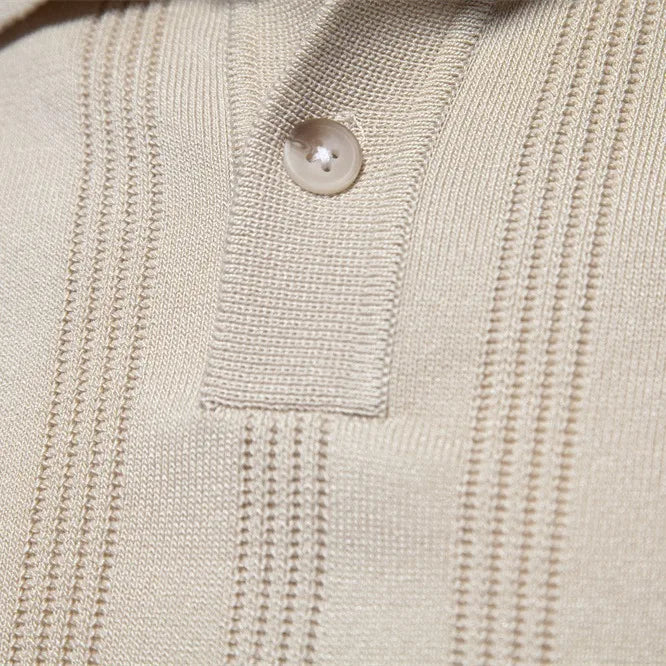 Leon Bonnat gebreid poloshirt