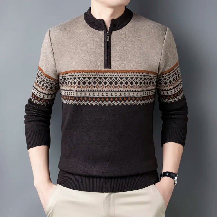 Sygnowany sweter Sanzio zapinany na zamek