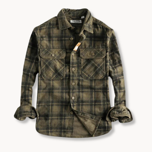 Camicia classica da uomo in flanella a quadri