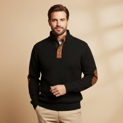 Cable-Knit Button-Front Cardigan